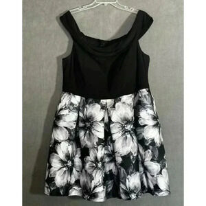 Black Sleeveless Fit Flare Dress Plus 18W Whimsical Fairy Prom Dance Party HoCo